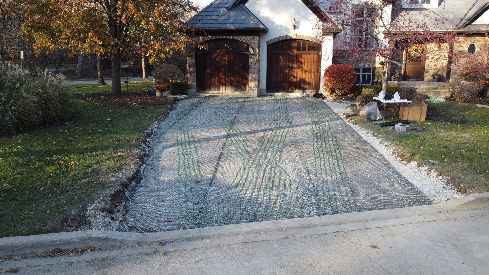Heated driveway smart install with pavers (11)