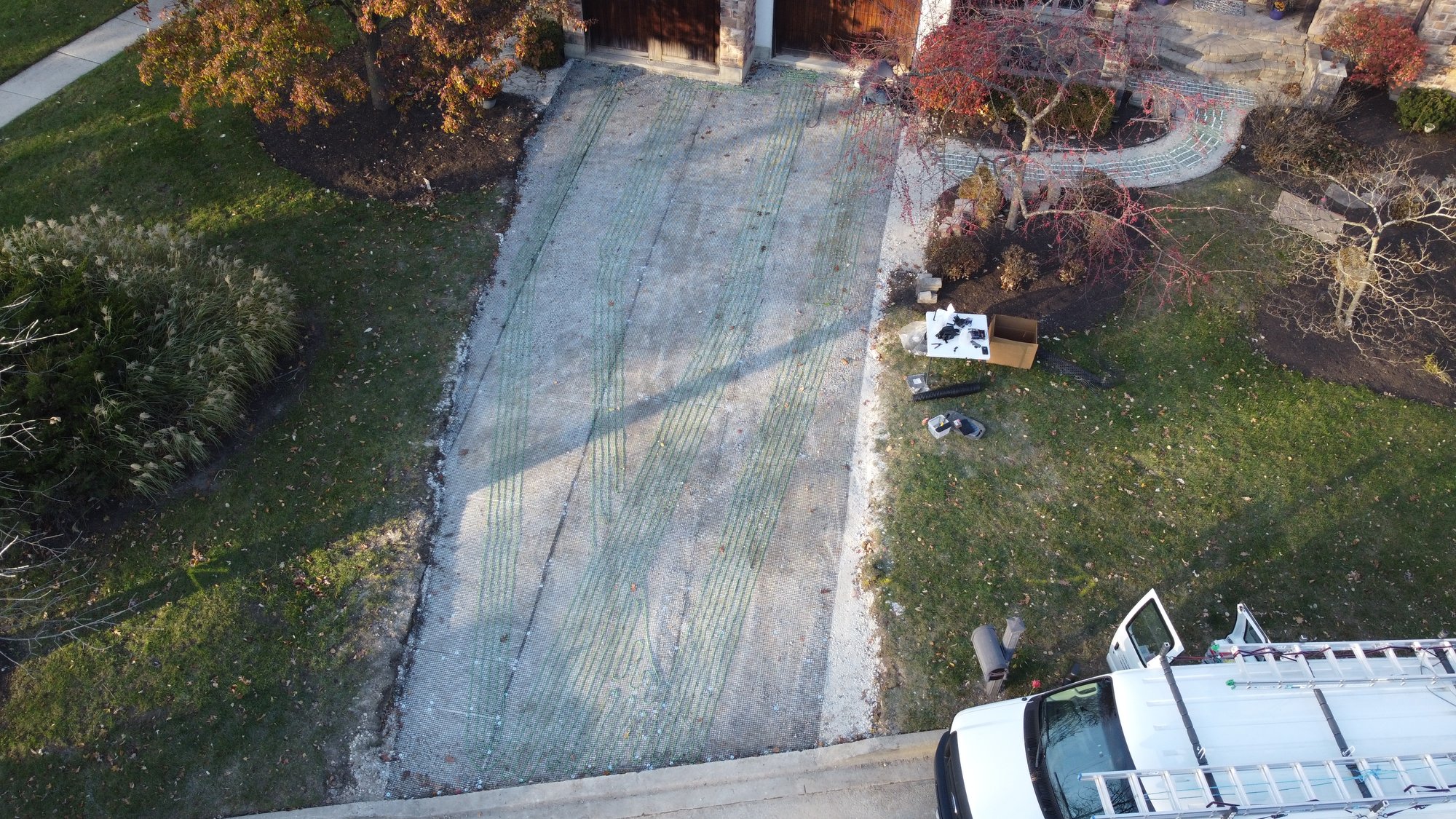Heated driveway smart install with pavers (13)