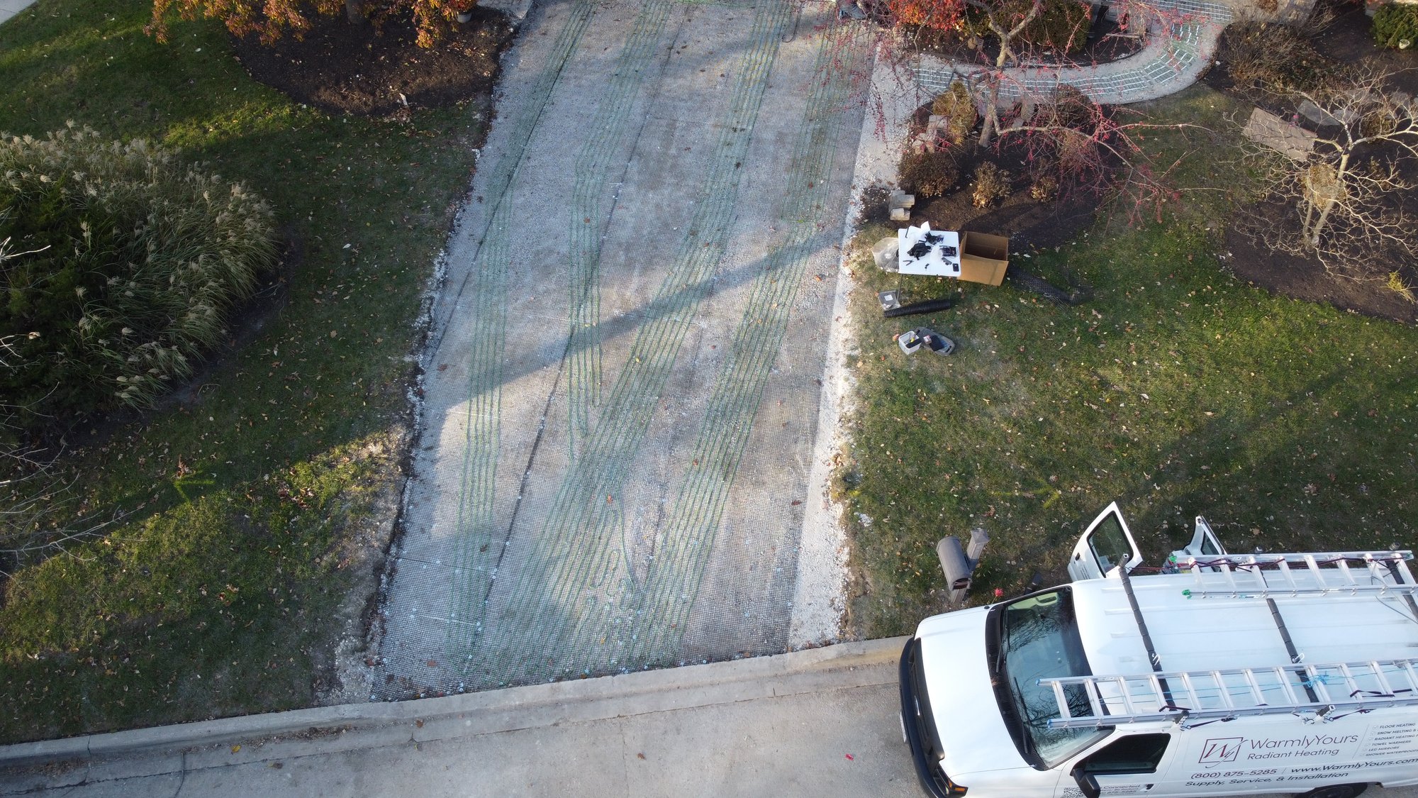 Heated driveway smart install with pavers (14)