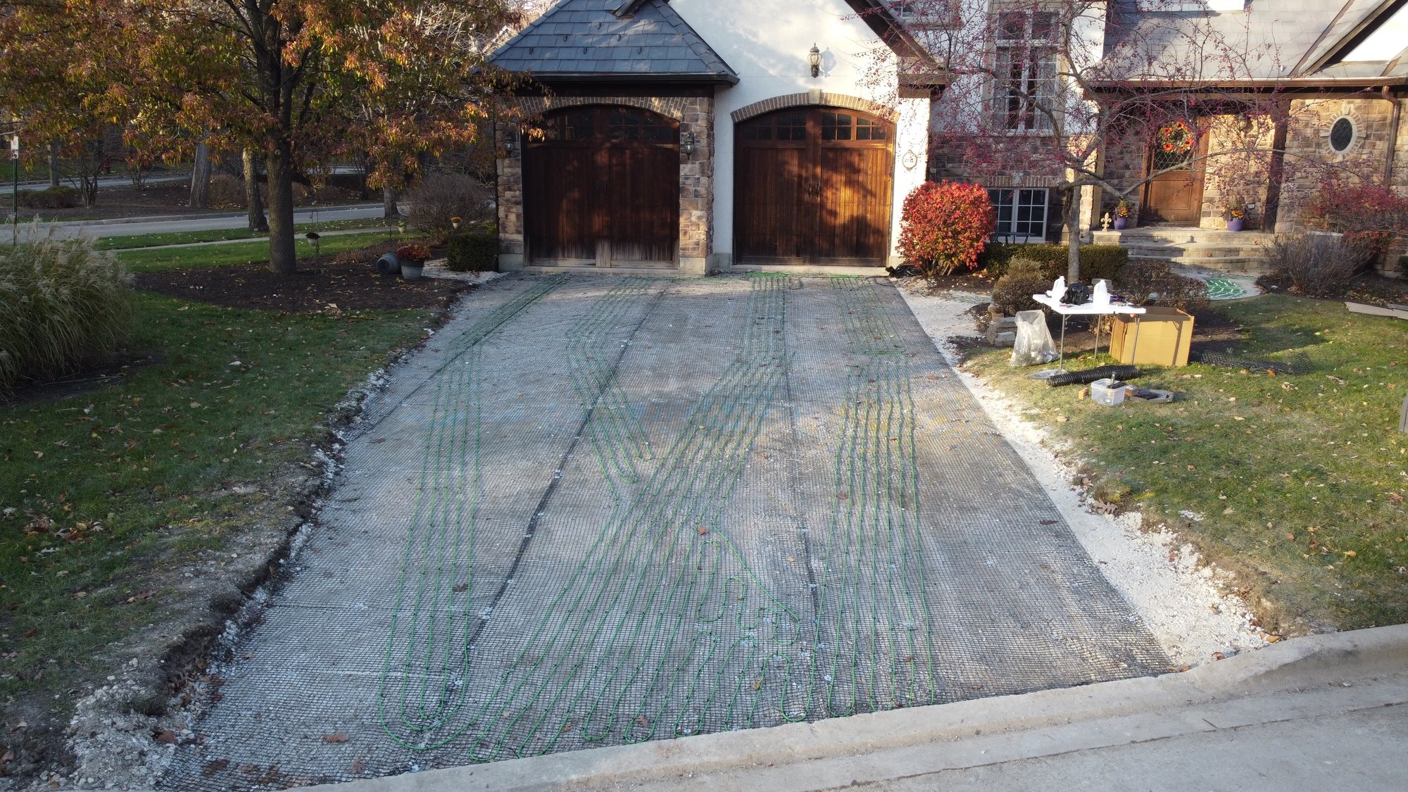 Heated driveway smart install with pavers (15)