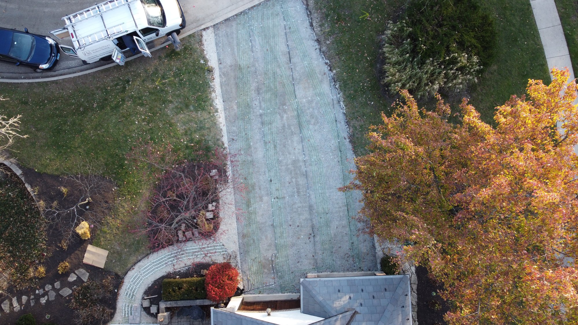 Heated driveway smart install with pavers (19)