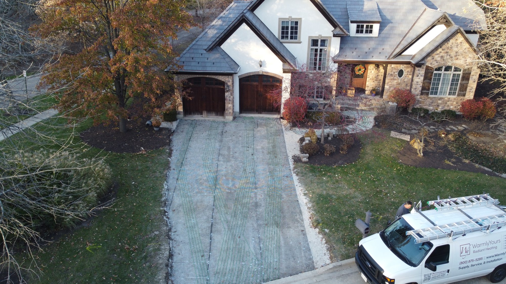 Heated driveway smart install with pavers (23)