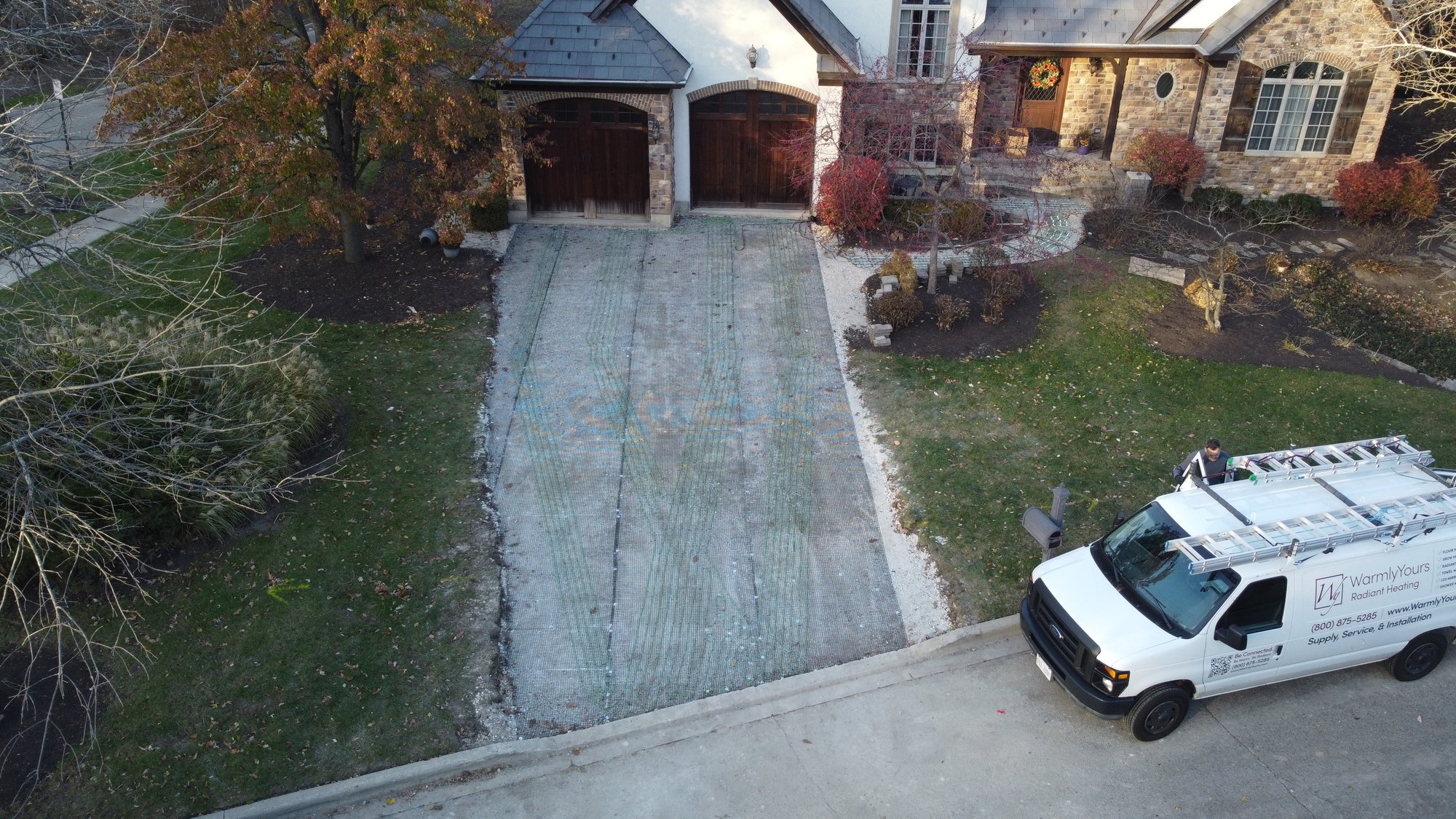 Heated driveway smart install with pavers (24)