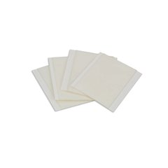 Double-sided VHB tape pads for securing roof and gutter heating cables.