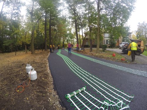 Tire track  - Placing mats