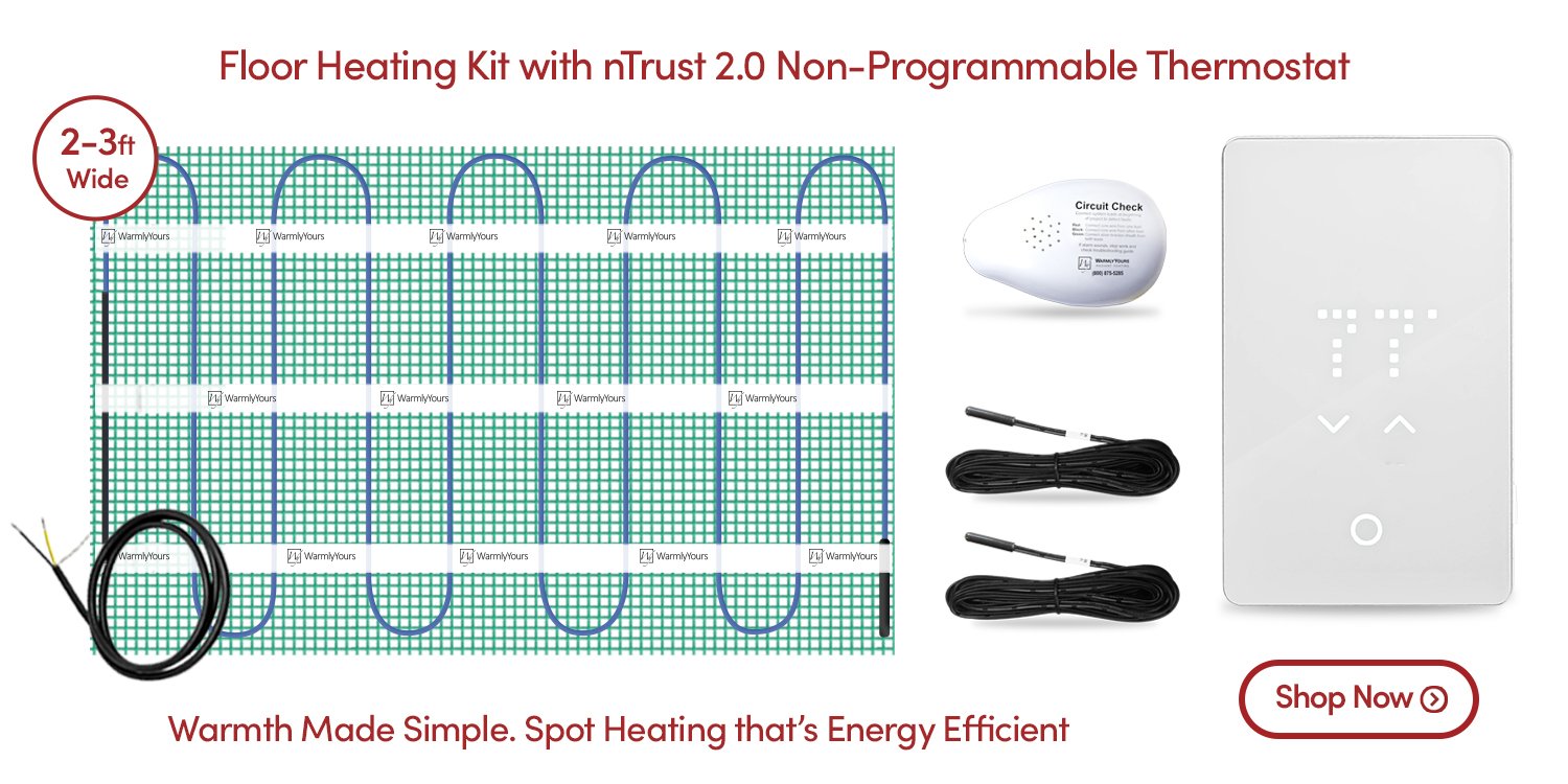 TempZone Easy Mat Kit with nJoin 2 Non-Programmable Thermostat
