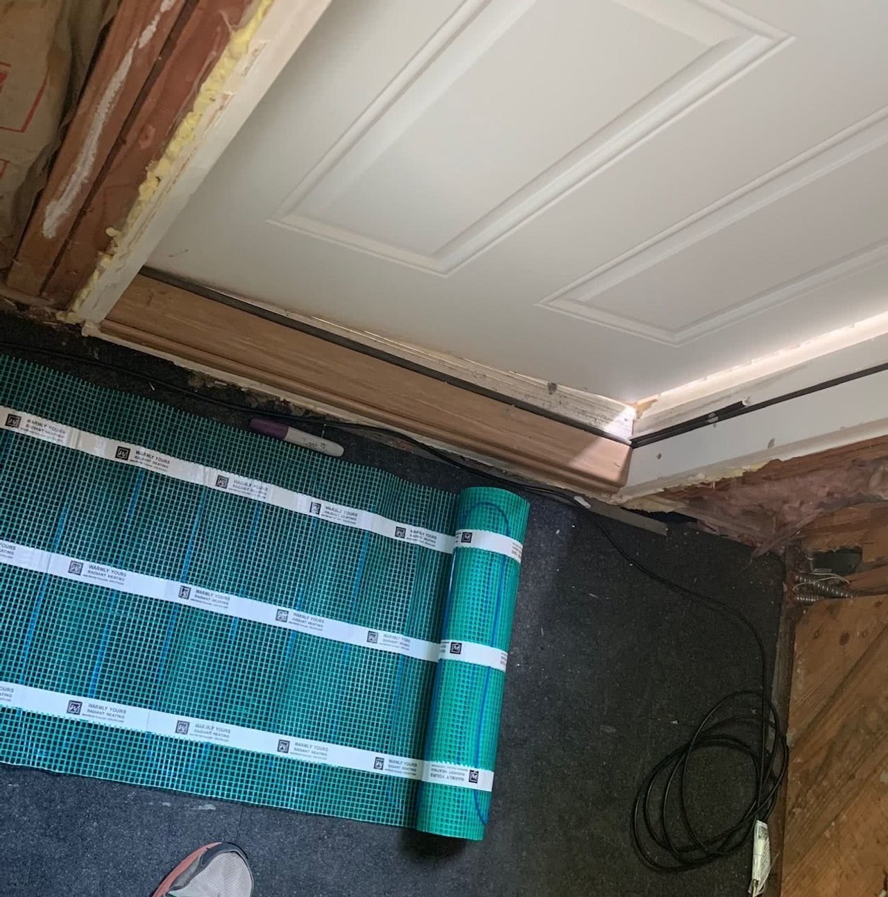 New Jersey Heated Laundry Room Floor Installation under Tile