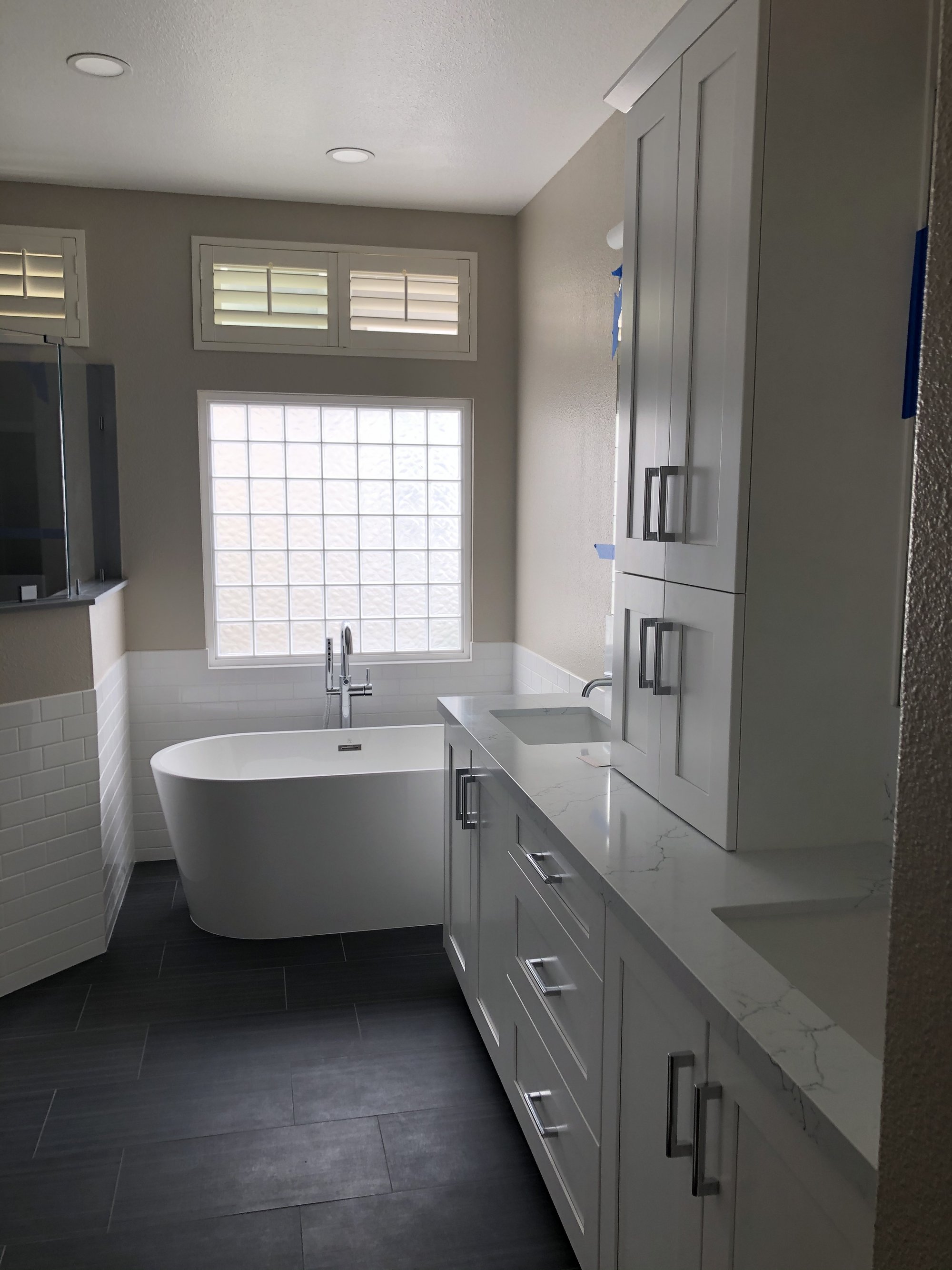Electric floor heating installed in Master Bathroom BCI kitchen and bath