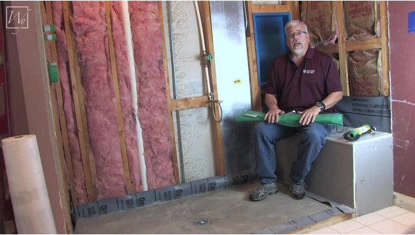 Electric Floor Heating under a Shower Floor and Bench