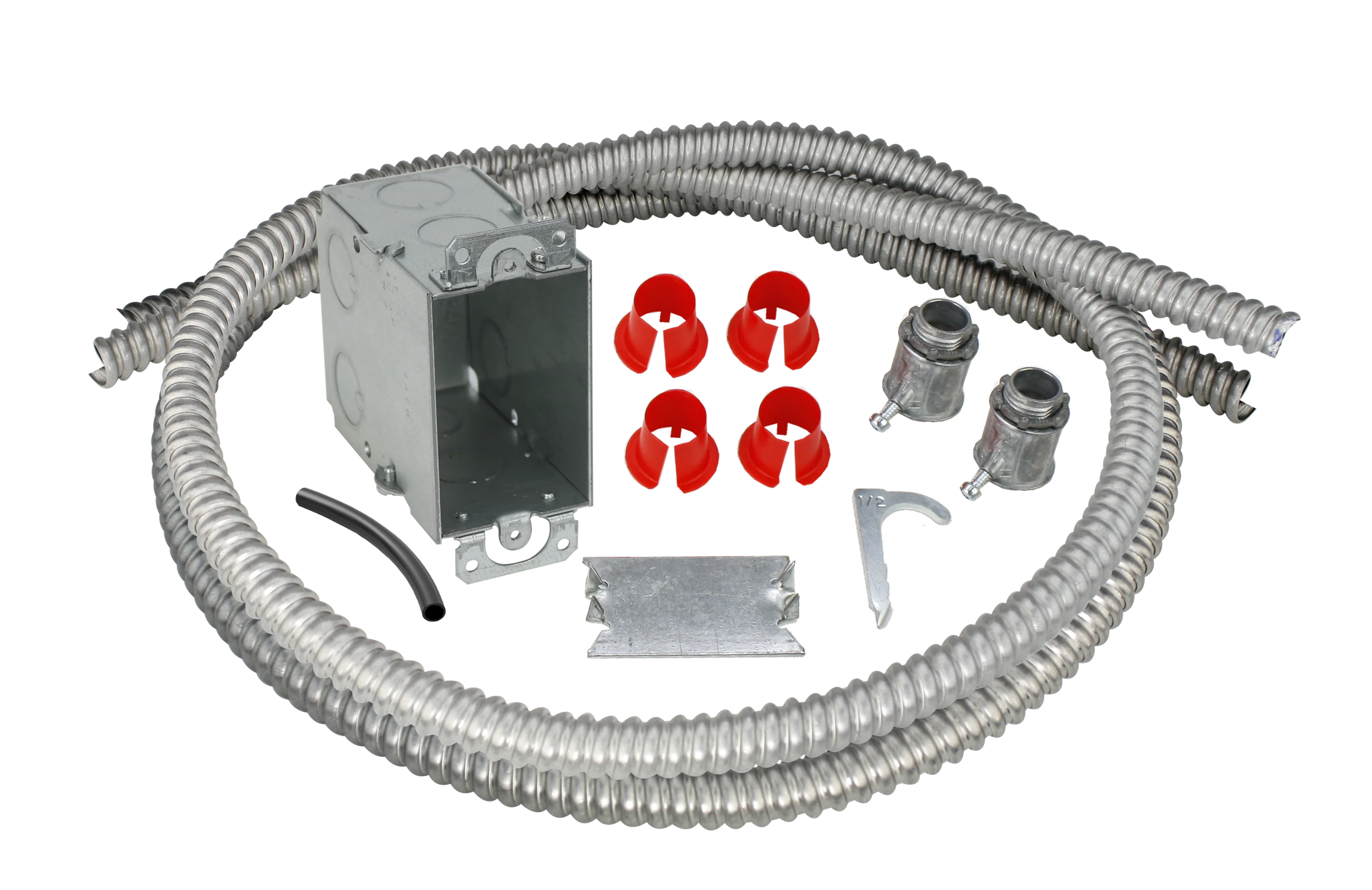 Electrical Rough-in Kit Single Gang Box with Double Conduits Installation and Repair Parts Support