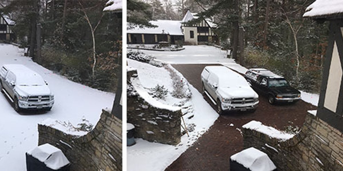 Email Header Snow-Melting Before and After Photo