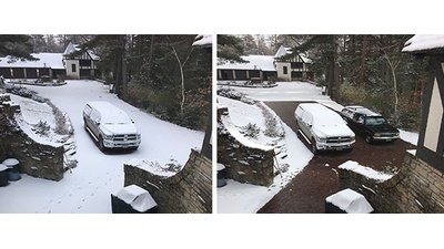 Email Header Snow-Melting Before and After Photo
