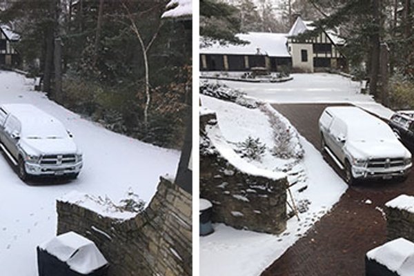 Email Header Snow-Melting Before and After Photo