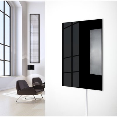 Ember Glass Radiant Panel Heater - Black - 600W - 35ʺ x 24ʺ - Dual Connection