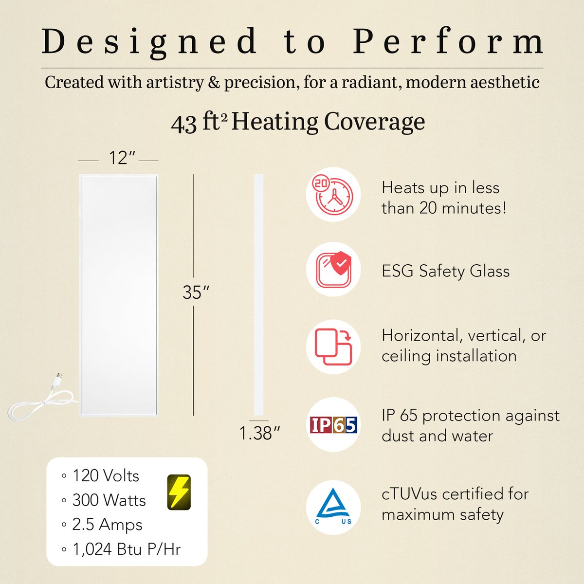 Ember Flex 12x35 - Size and Specs