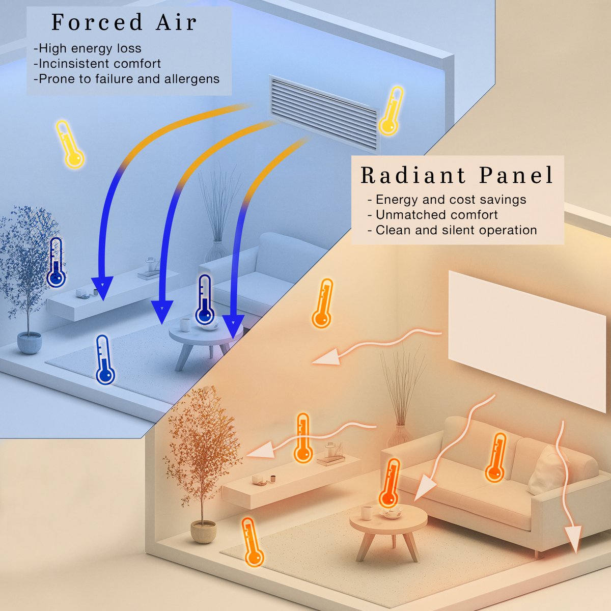 Ember Flex - Forced air vs panel