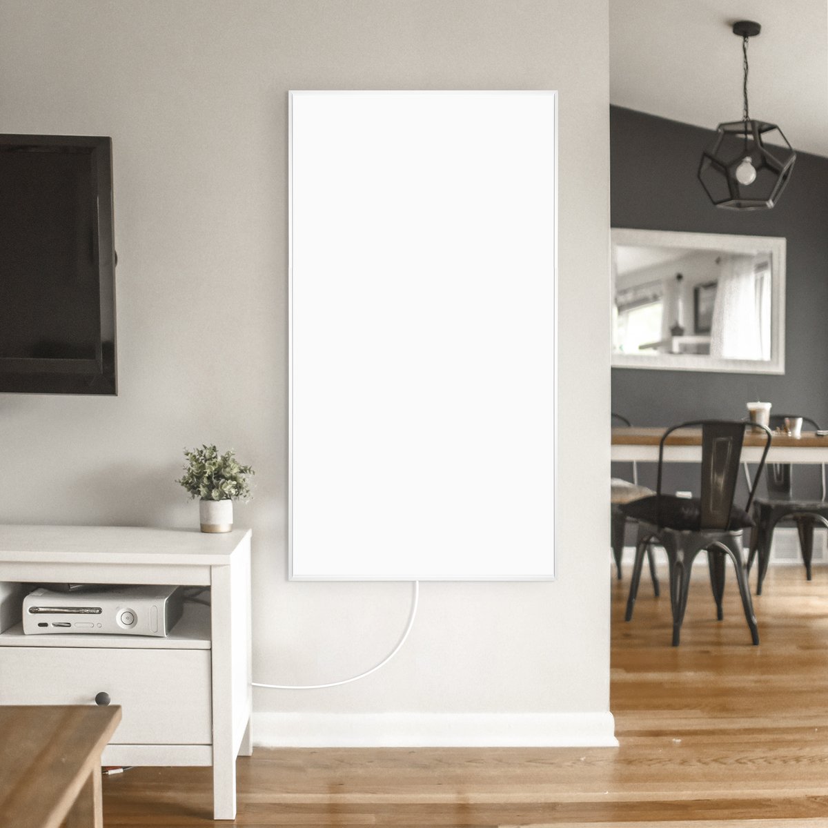 Ember Flex Radiant Panel Heater 24x47 family room lifestyle