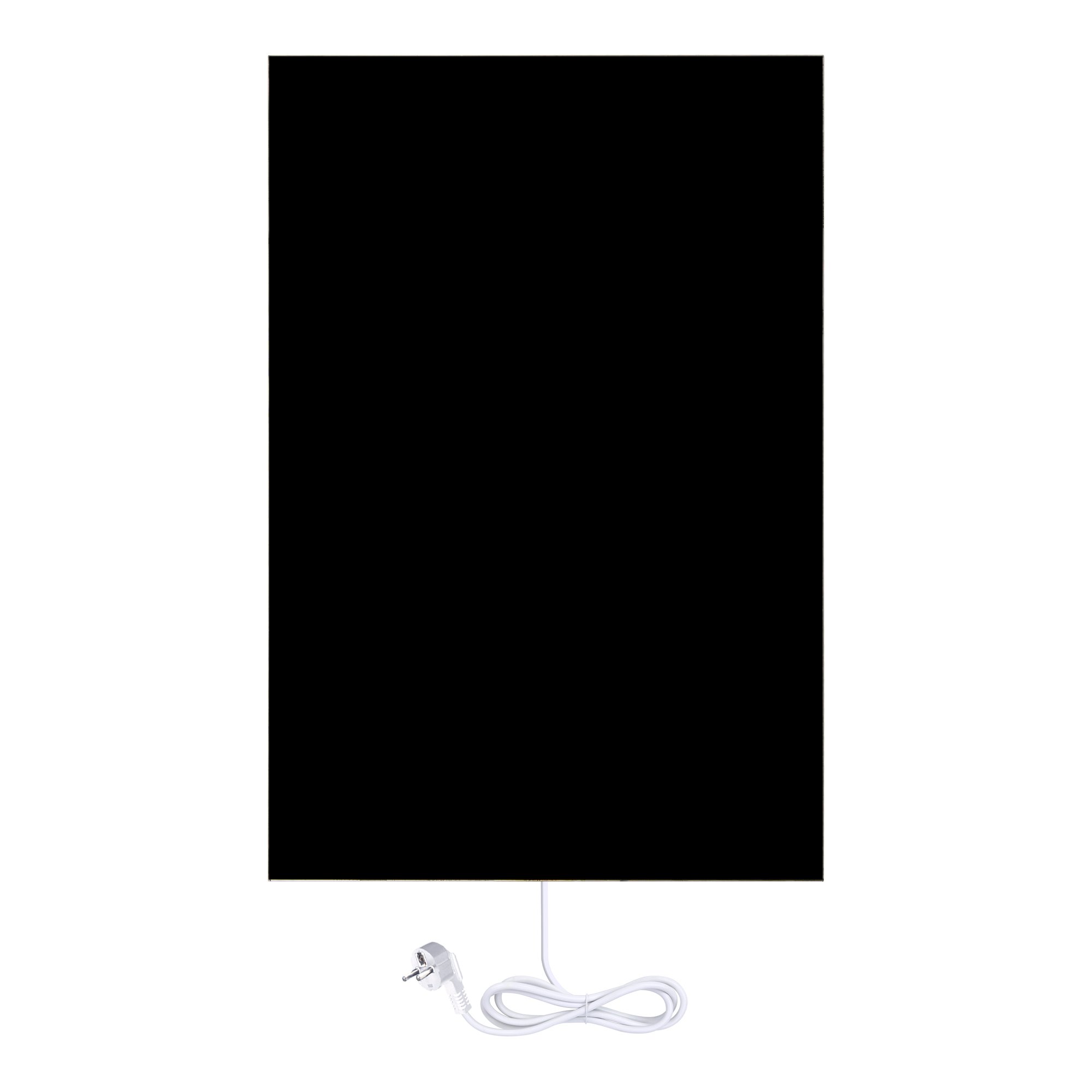 Ember Glass Radiant Heater - Wall Mounted - Black - 60x90cm - 600W