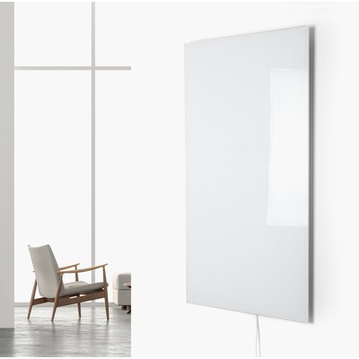 Ember Glass Radiant Panel Heater - White - 800W - 47ʺ x 24ʺ - Dual Connection