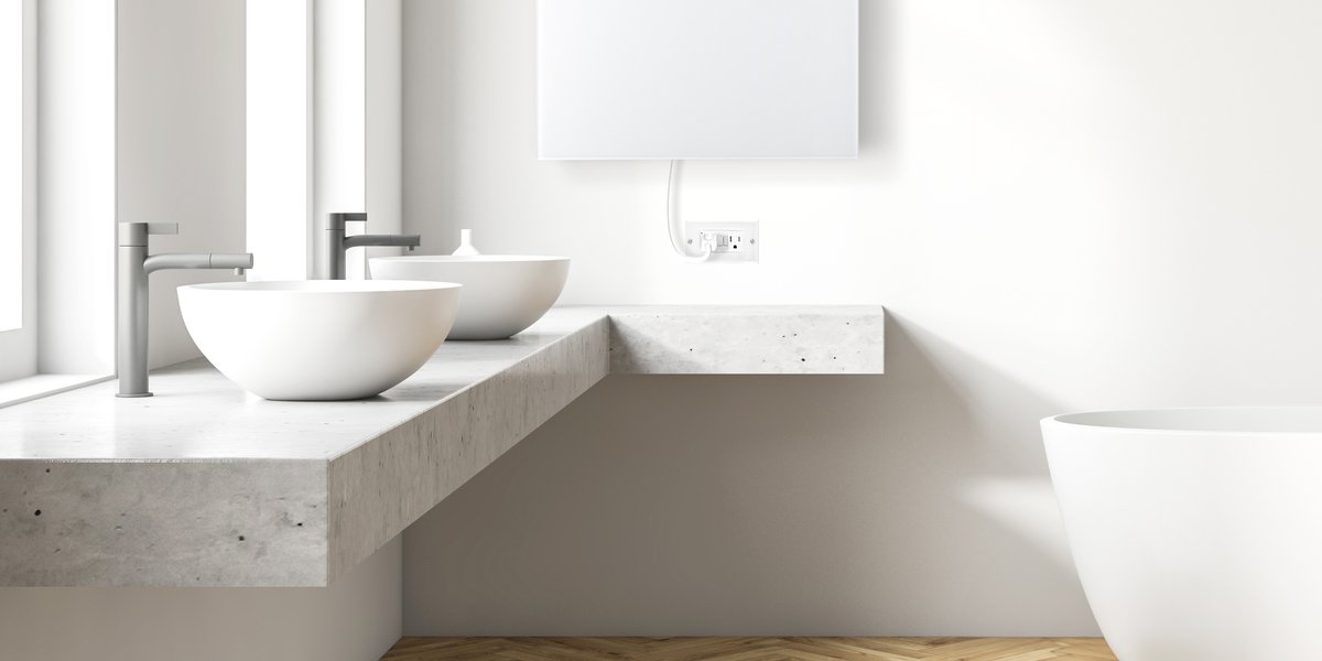Ember Glass White 600W Lifestyle