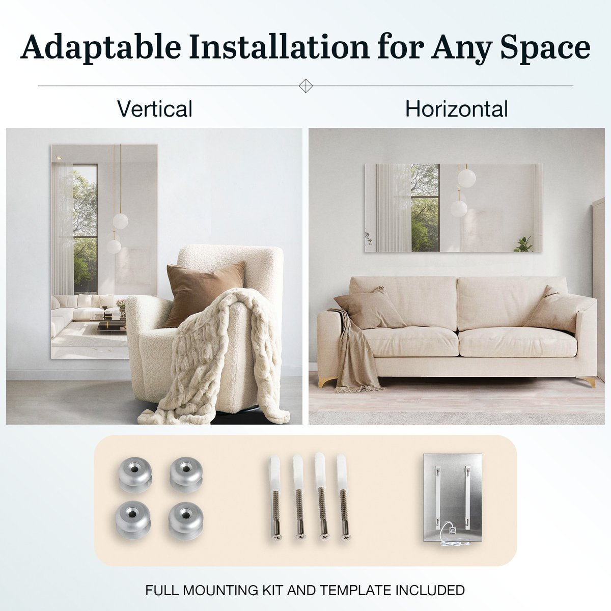 Ember Mirror - Multiple Hanging Options