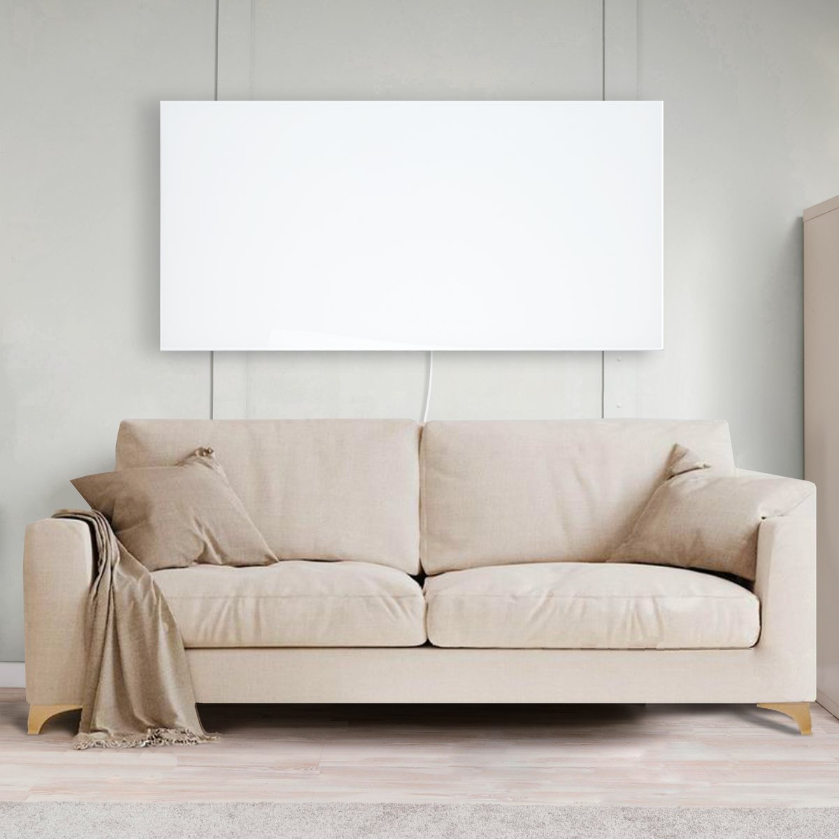 Ember White Glass 800W Lifestyle