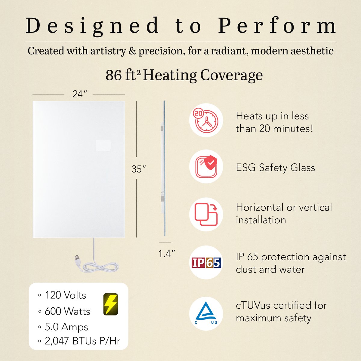Ember White 24x35 - Sizing and Specs