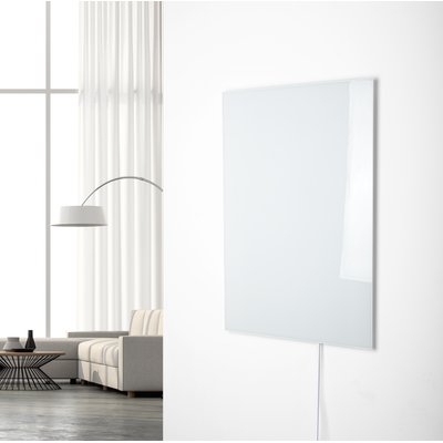 Ember Glass Radiant Panel Heater - White - 600W - 35ʺ x 24ʺ - Dual Connection