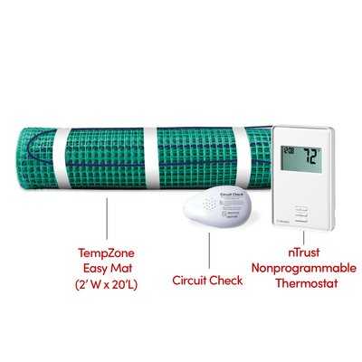 WarmlyYours Electric Floor Heating Kit for a Medium Bathroom