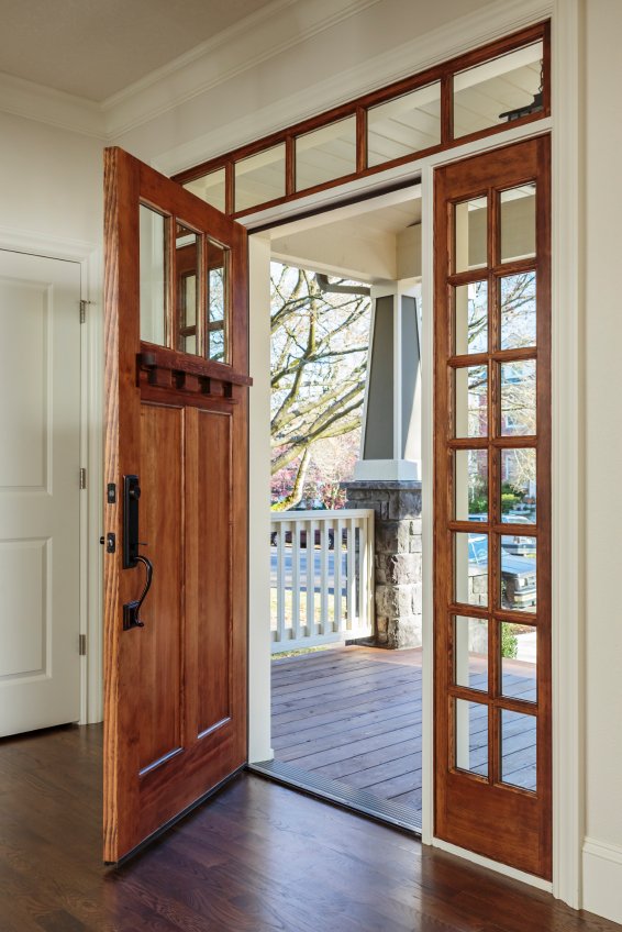Entryway with radiant floor heating