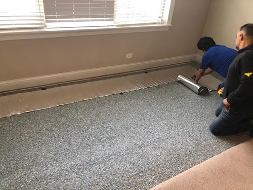 Environ floor heating system installed for carpet