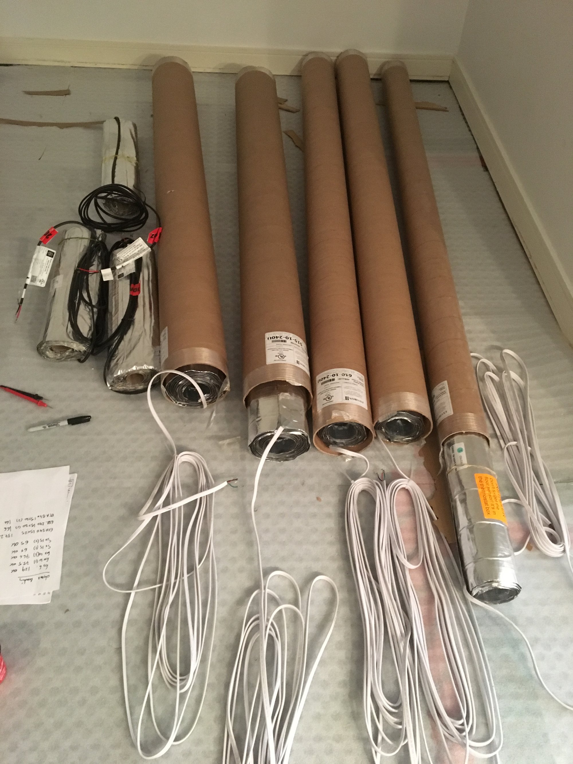 Environ Rolls in Tubes with Cold Leads for basement remodel in NORTH YORK, ON