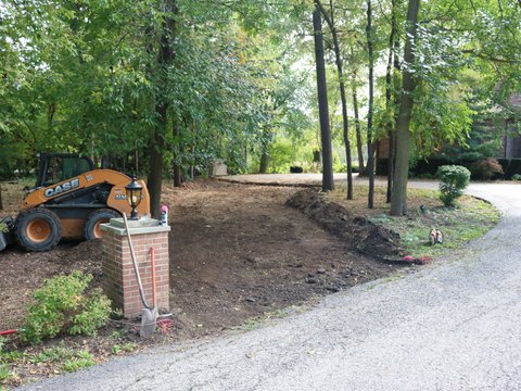 excavated driveway Step 1: Excavate and compact