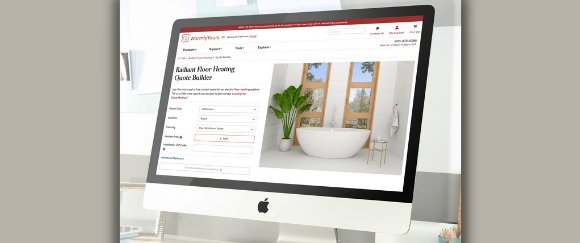 WarmlyYours Quote Builder tool for instant floor heating quotes.