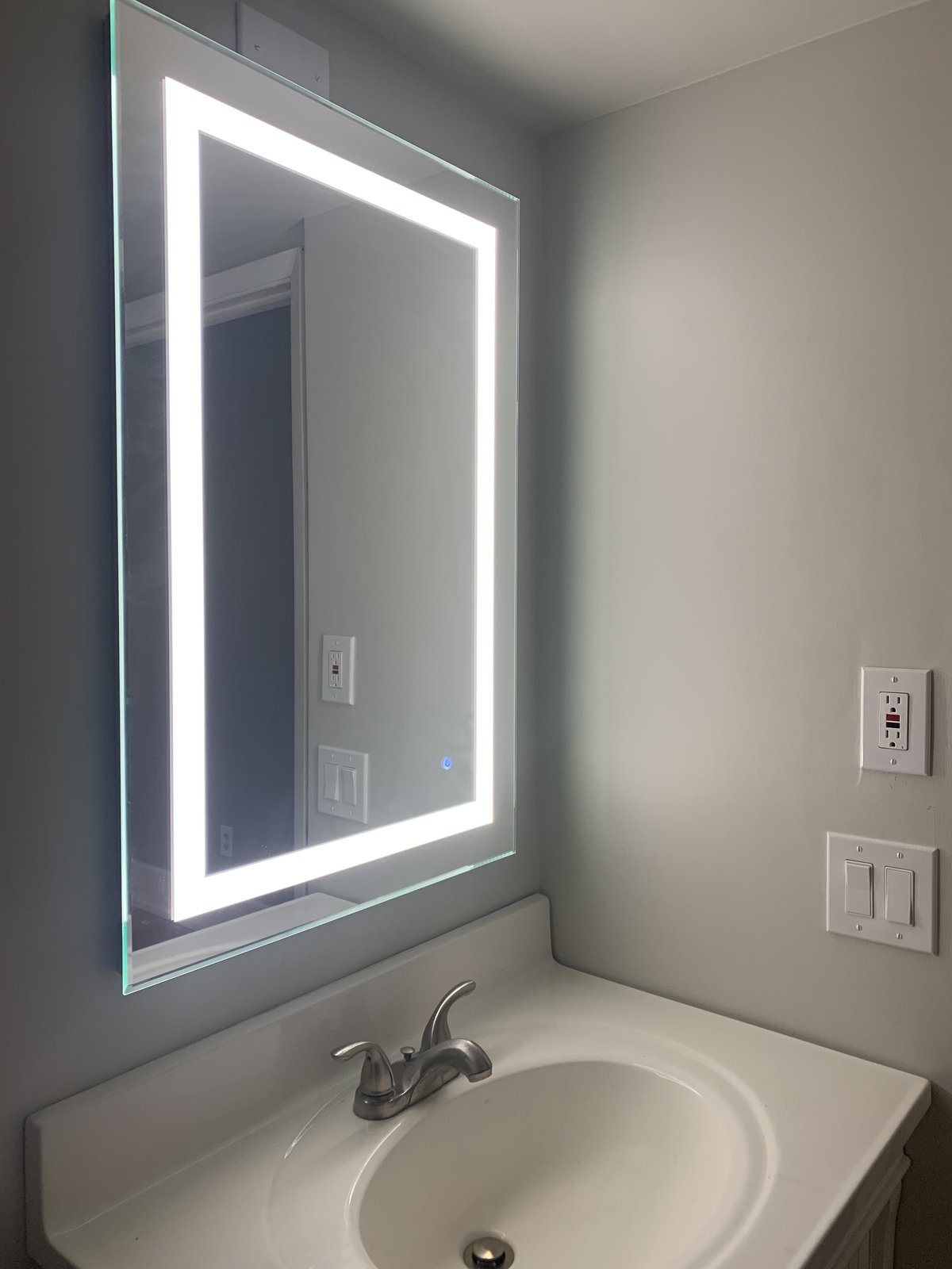 Final After Shot from Installing LED Mirror in Bathroom 5