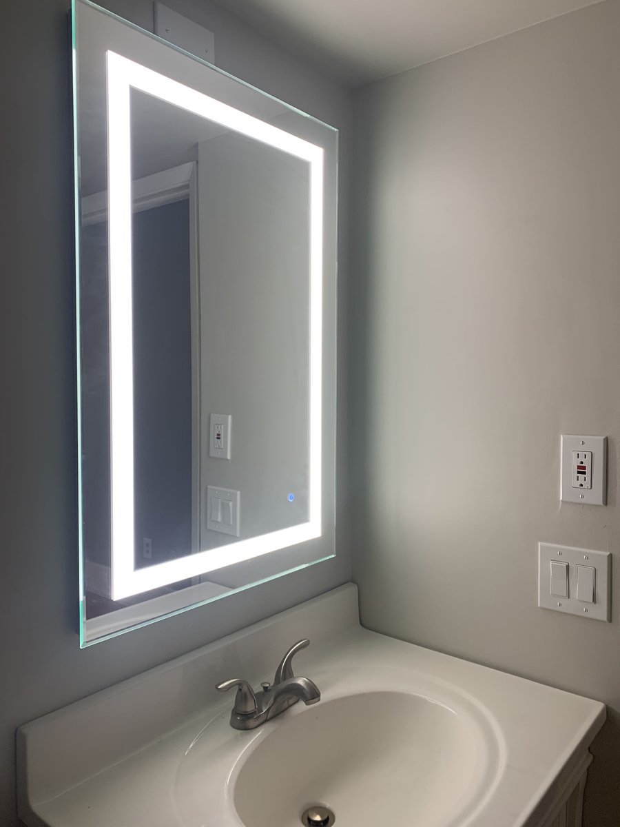 Final After Shot from Installing LED Mirror in Bathroom 5