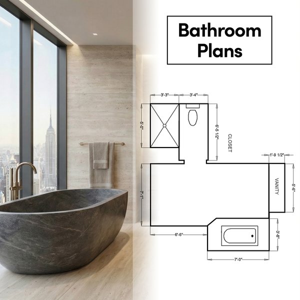 Bathroom in Black Find Floor Plans by Room