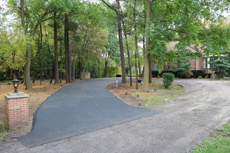 Finished driveway expansion with snow melting