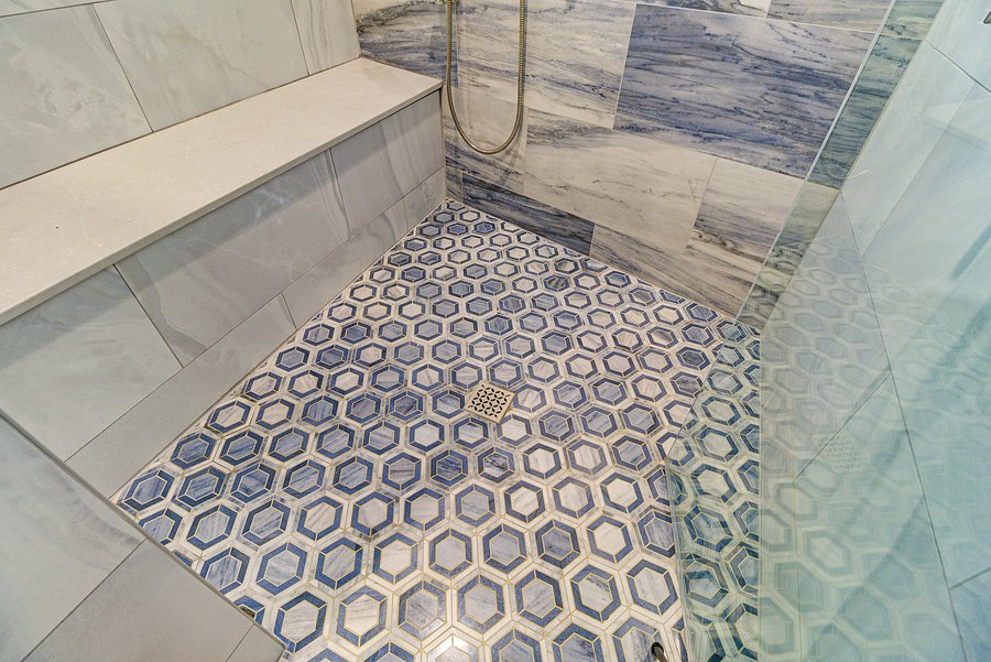 Coastal Chic customer project north carolina floor heating bathroom