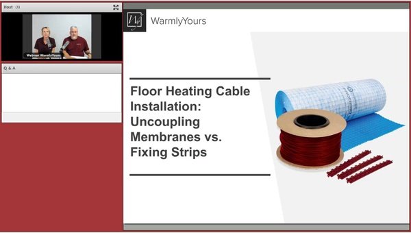 Floor Heating Cable Installation: Uncoupling Membranes vs. Fixing Strips