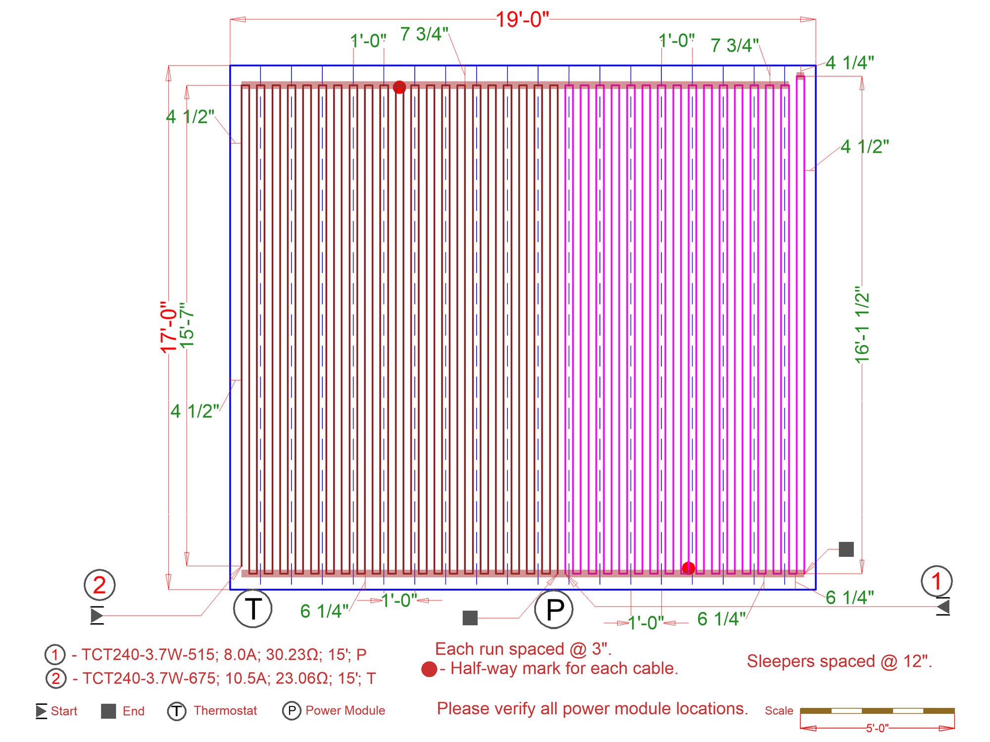 Floor Heating Installation Living Room with TempZone Cable