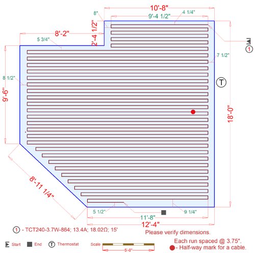 Floor Heating Installation Plan for Family Room