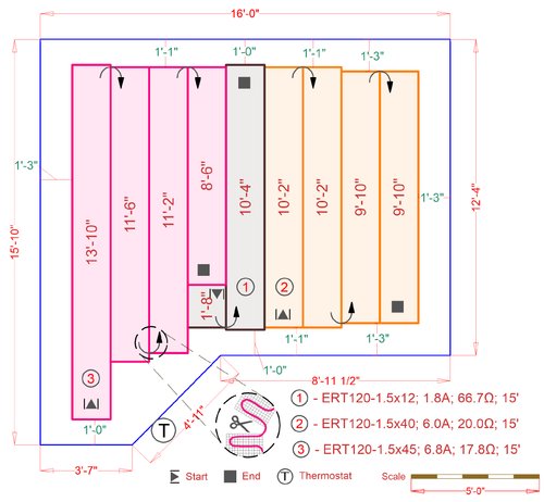 Floor Heating Installation Plan for Office