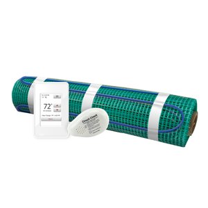 Floor Heating Kit 240V-Tempzone Flex Roll 1.5' x 08' + Touch Screen Thermostat TRT240-KIT-OT-1.5x08