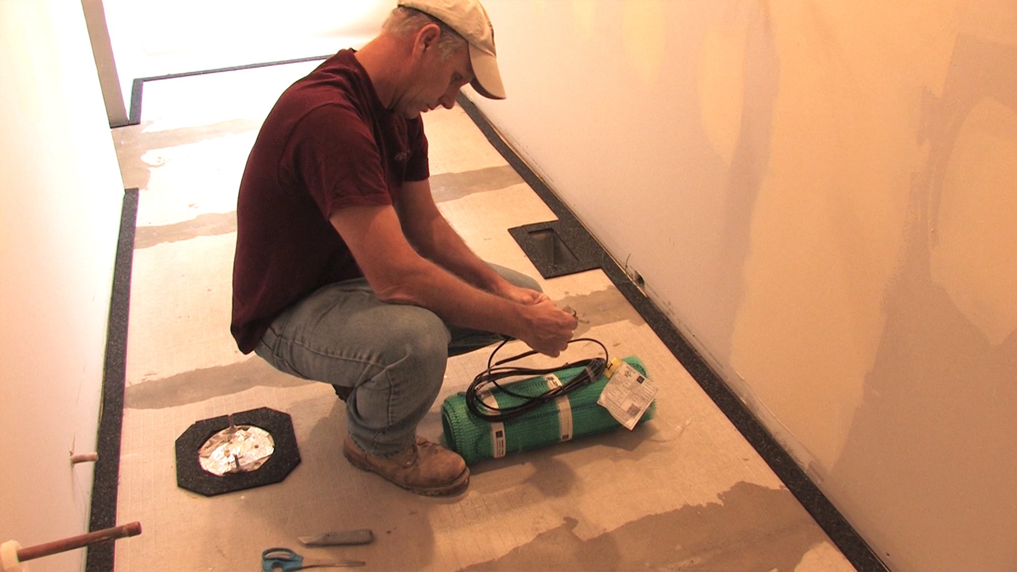 Floor Heating Mat Installation
