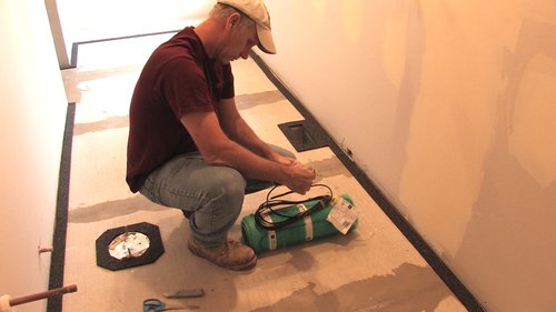 Floor Heating Mat Installation