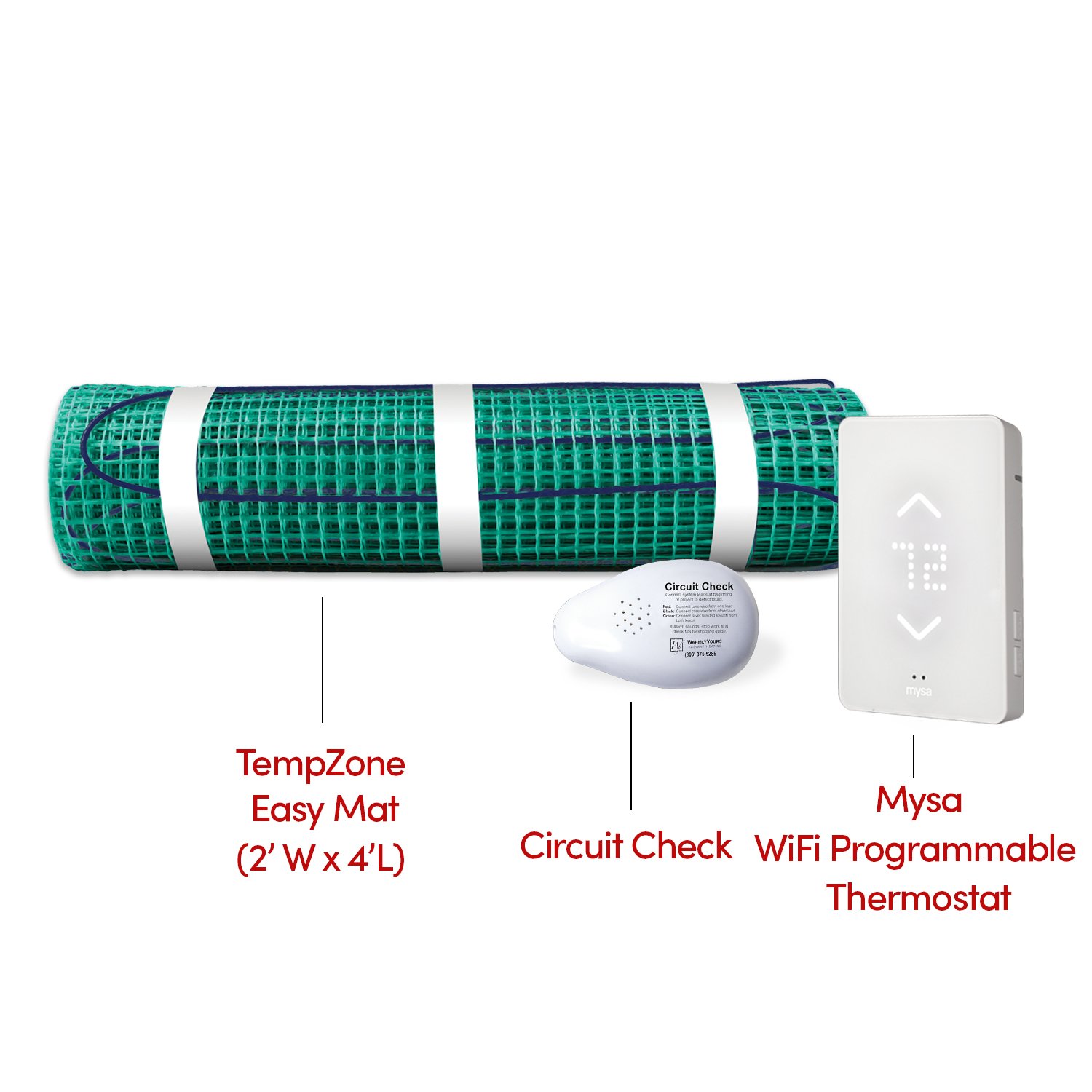 3′x3′ Heated Mat 120V + Non Prog. T-stat