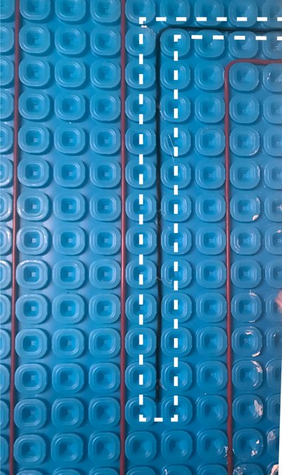 Floor sensor embedded in Prodeso Installation Membrane