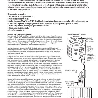 Floor Fault Location Thermal Camera Troubleshooting Kit Instruction (Spanish)