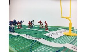 Football on a TempZone Flex Roll